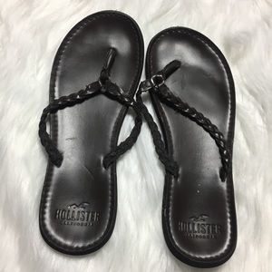 Hollister Leather Flip-Flops